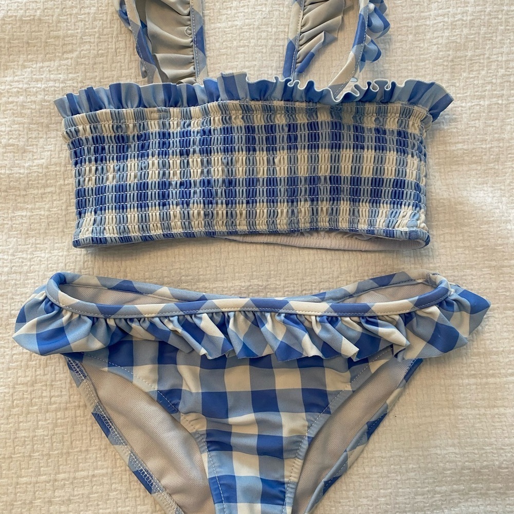 Polo Ralph Lauren Blue Checkered Kids Swim Set